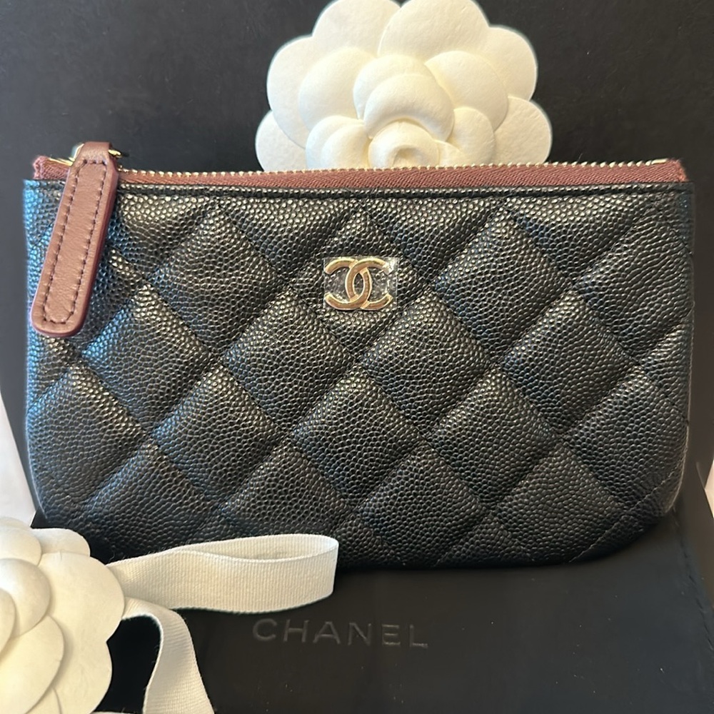 Authentic Chanel Quilted Mini O Case Pouch - Picture 3 of 14